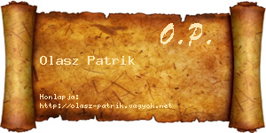 Olasz Patrik névjegykártya